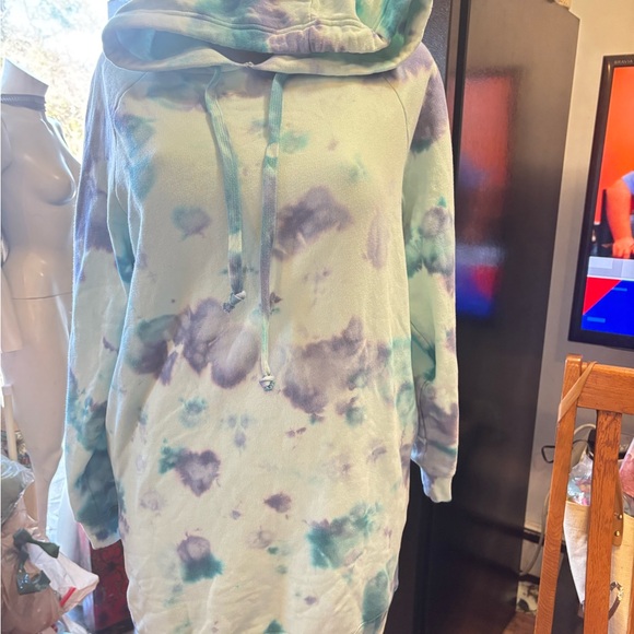 Pink Victoria’s Secret tie dye sweatshirt dress NWT - Picture 6 of 11